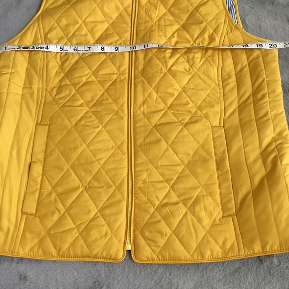 NWT Talbots sunflower yellow zip up vest Petite Large - Picture 7 of 8
